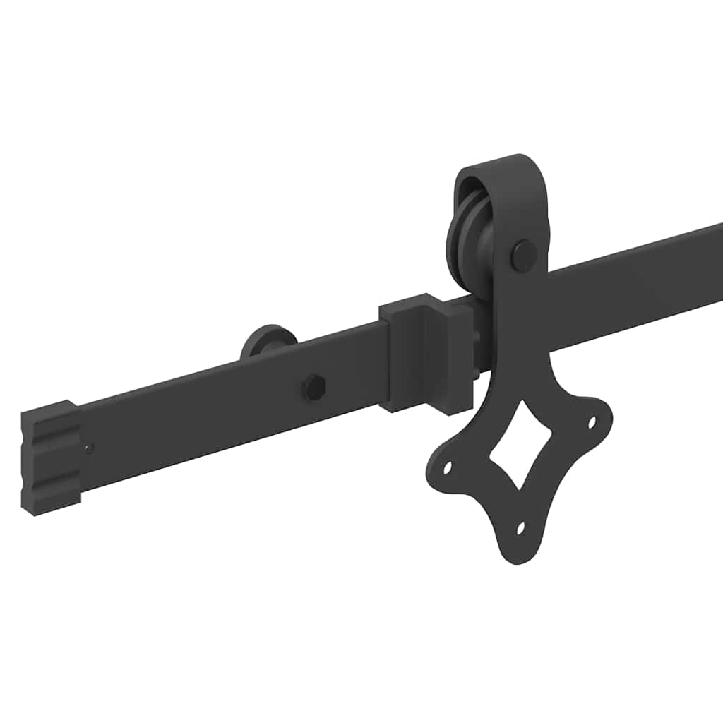 Sliding Door Hardware Kit 213,5 cm Steel Black