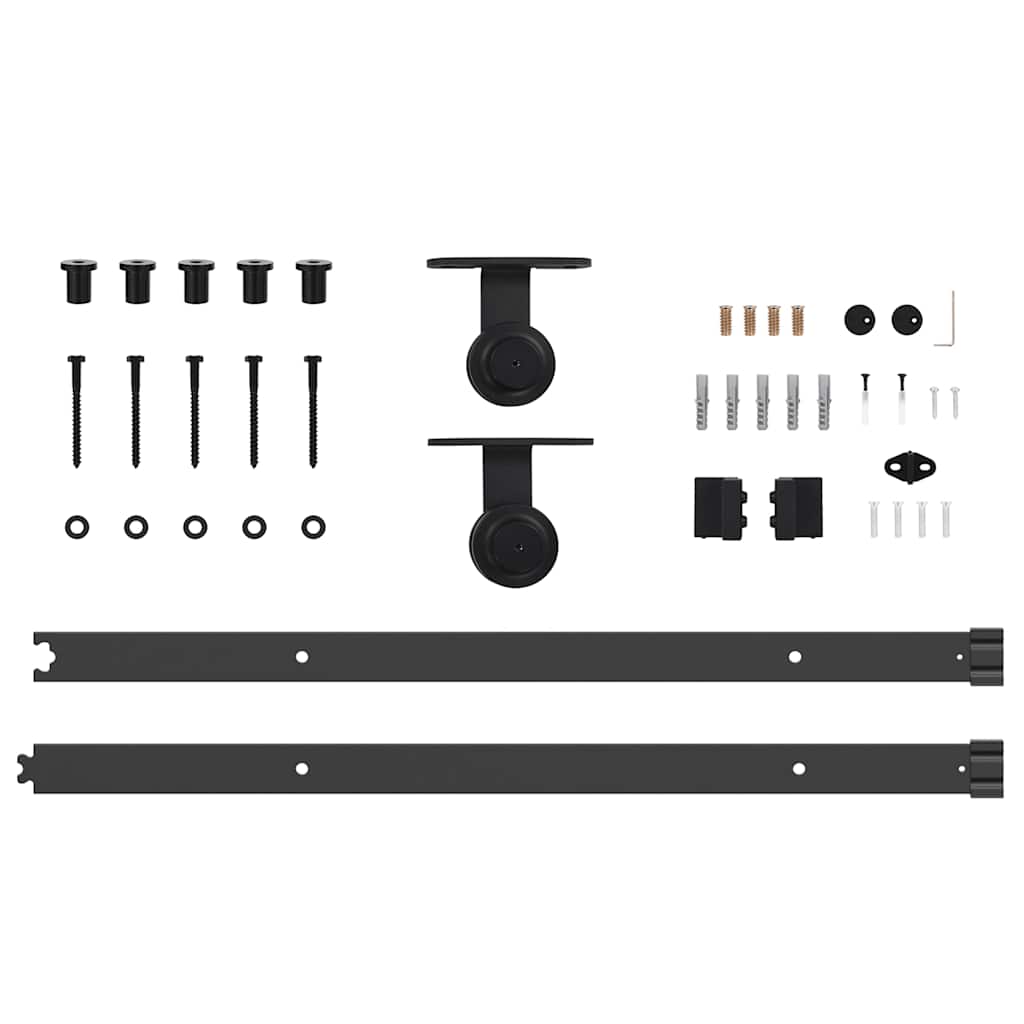 Sliding Door Hardware Kit 152,5 cm Steel Black