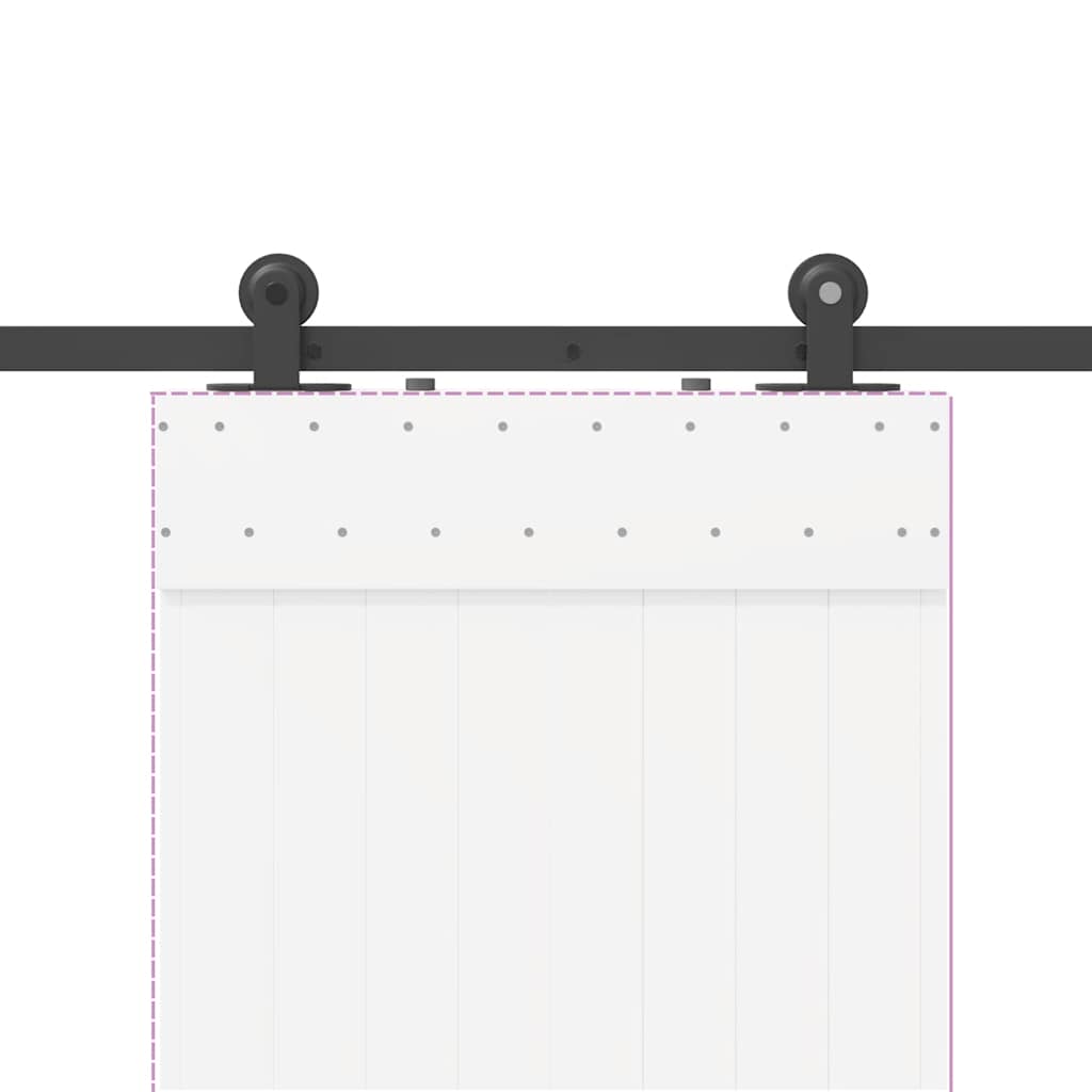 Sliding Door Hardware Kit 152,5 cm Steel Black