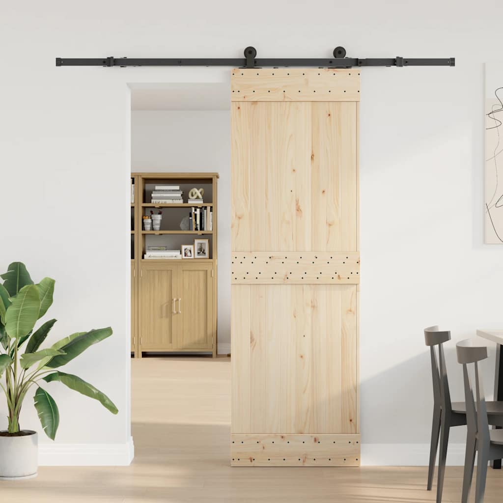 Sliding Door Hardware Kit 213,5 cm Steel Black