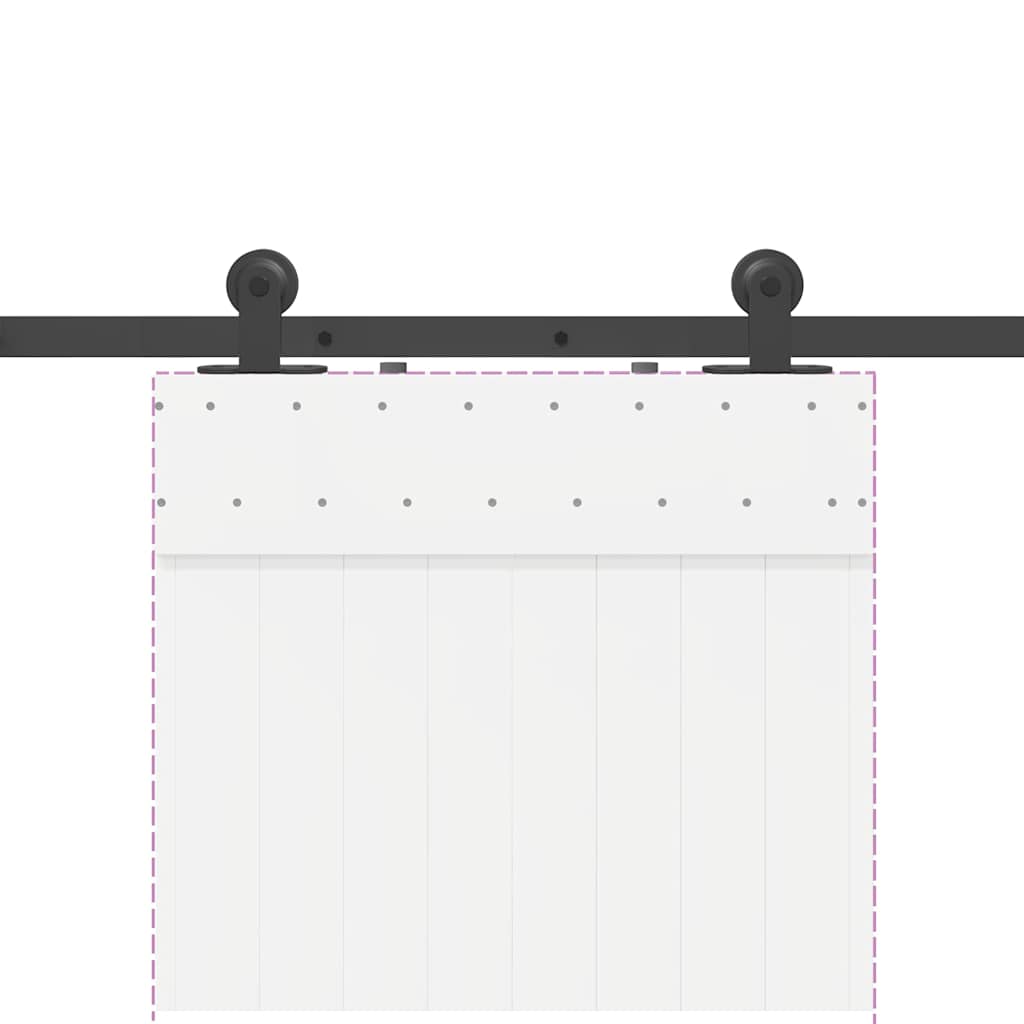 Sliding Door Hardware Kit 213,5 cm Steel Black