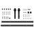 Sliding Door Hardware Kit 152,5 cm Steel Black
