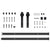 Sliding Door Hardware Kit 213,5 cm Steel Black