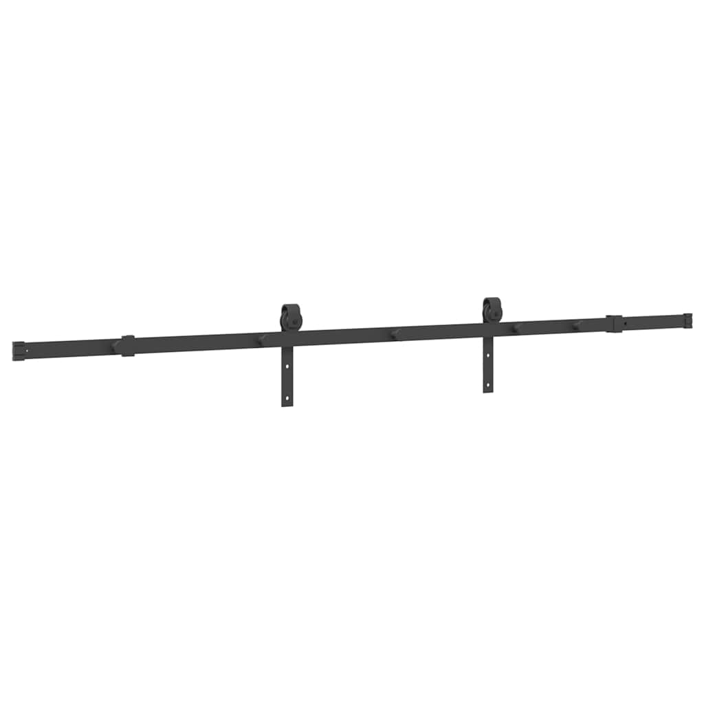 Sliding Door Hardware Kit 213,5 cm Steel Black