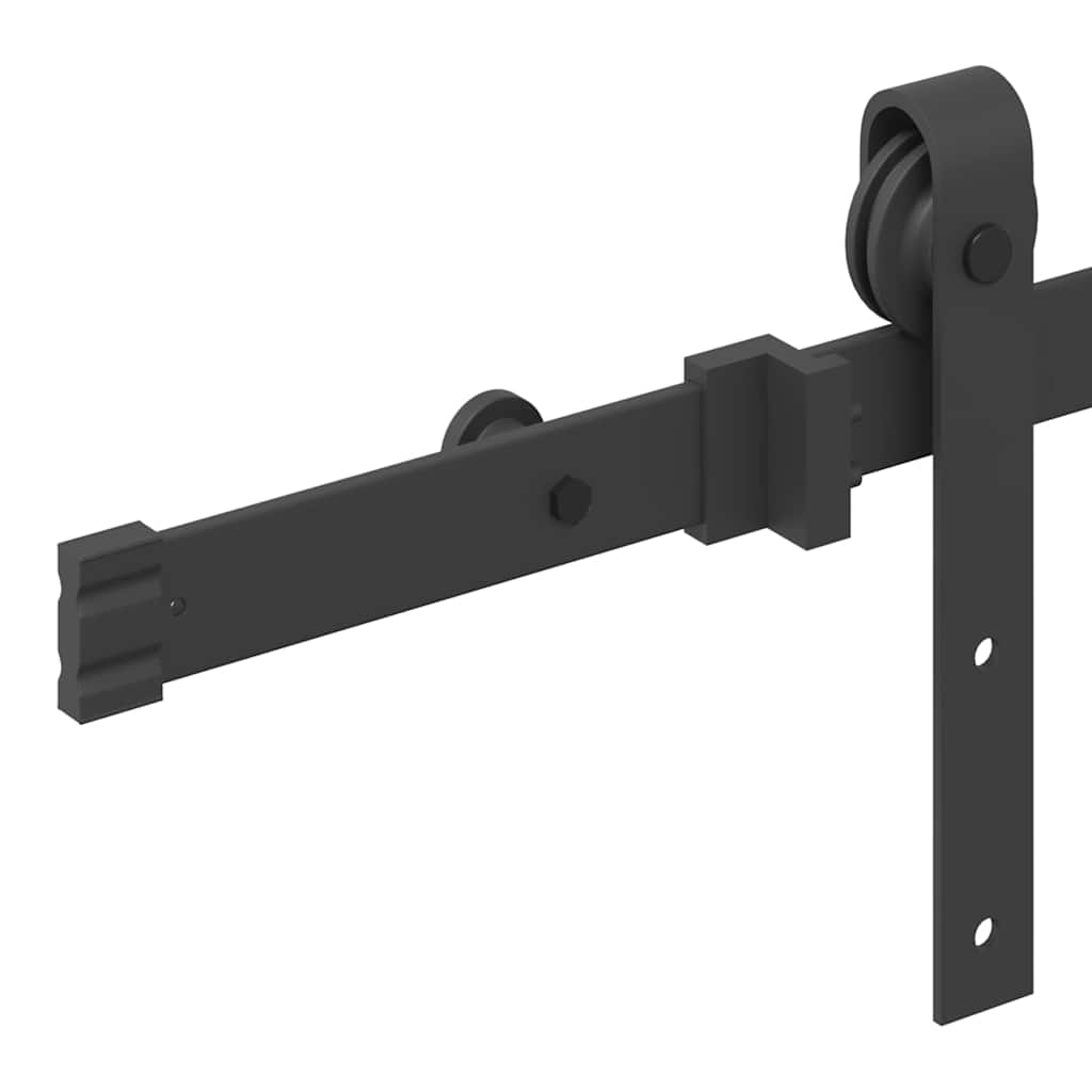 Sliding Door Hardware Kit 213,5 cm Steel Black