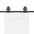 Sliding Door Hardware Kit 183 cm Steel Black