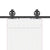 Sliding Door Hardware Kit 200 cm Steel Black