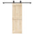 Sliding Door Hardware Kit 200 cm Steel Black