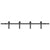 Sliding Door Hardware Kit 183 cm Steel Black