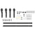 Sliding Door Hardware Kit 183 cm Steel Black