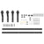 Sliding Door Hardware Kit 200 cm Steel Black