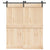 Sliding Door Hardware Kit 200 cm Steel Black