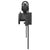 Sliding Door Hardware Kit 183 cm Steel Black