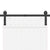 Sliding Door Hardware Kit 183 cm Steel Black
