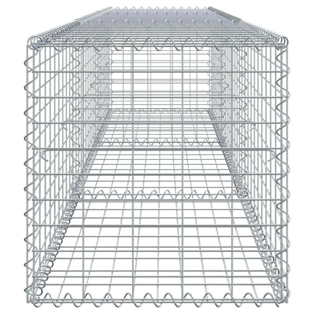 Gabion Basket with Cover 300x50x50 cm Galvanised Iron