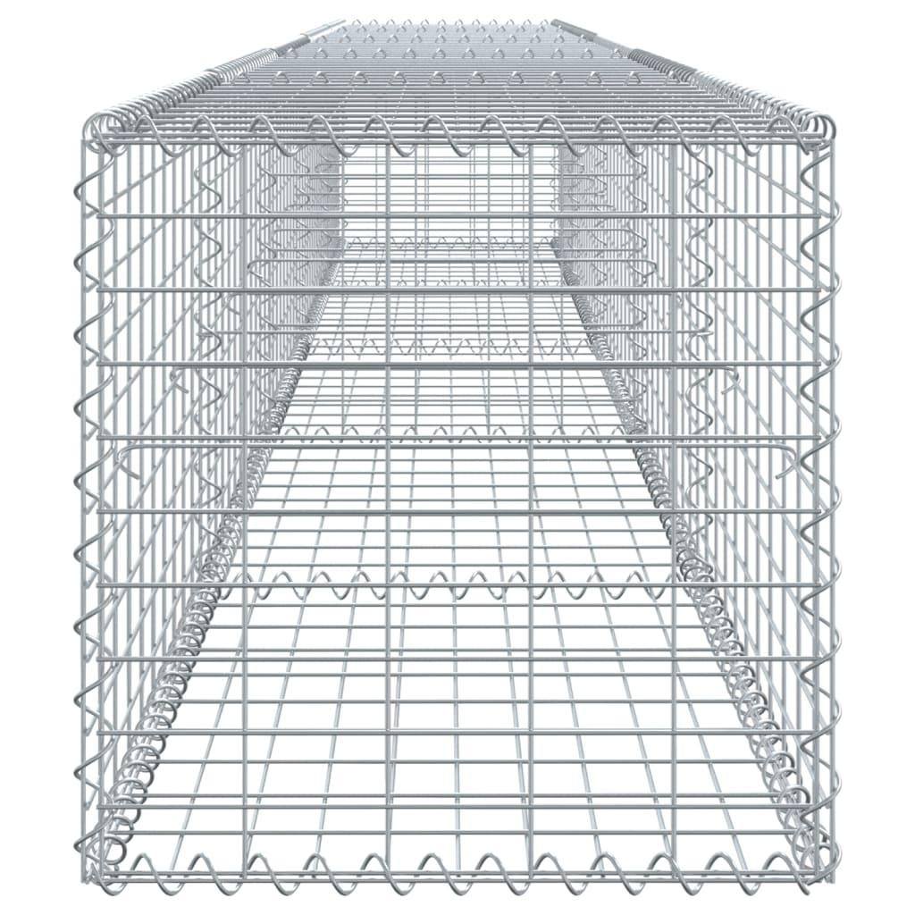 Gabion Basket with Cover 500x50x50 cm Galvanised Iron