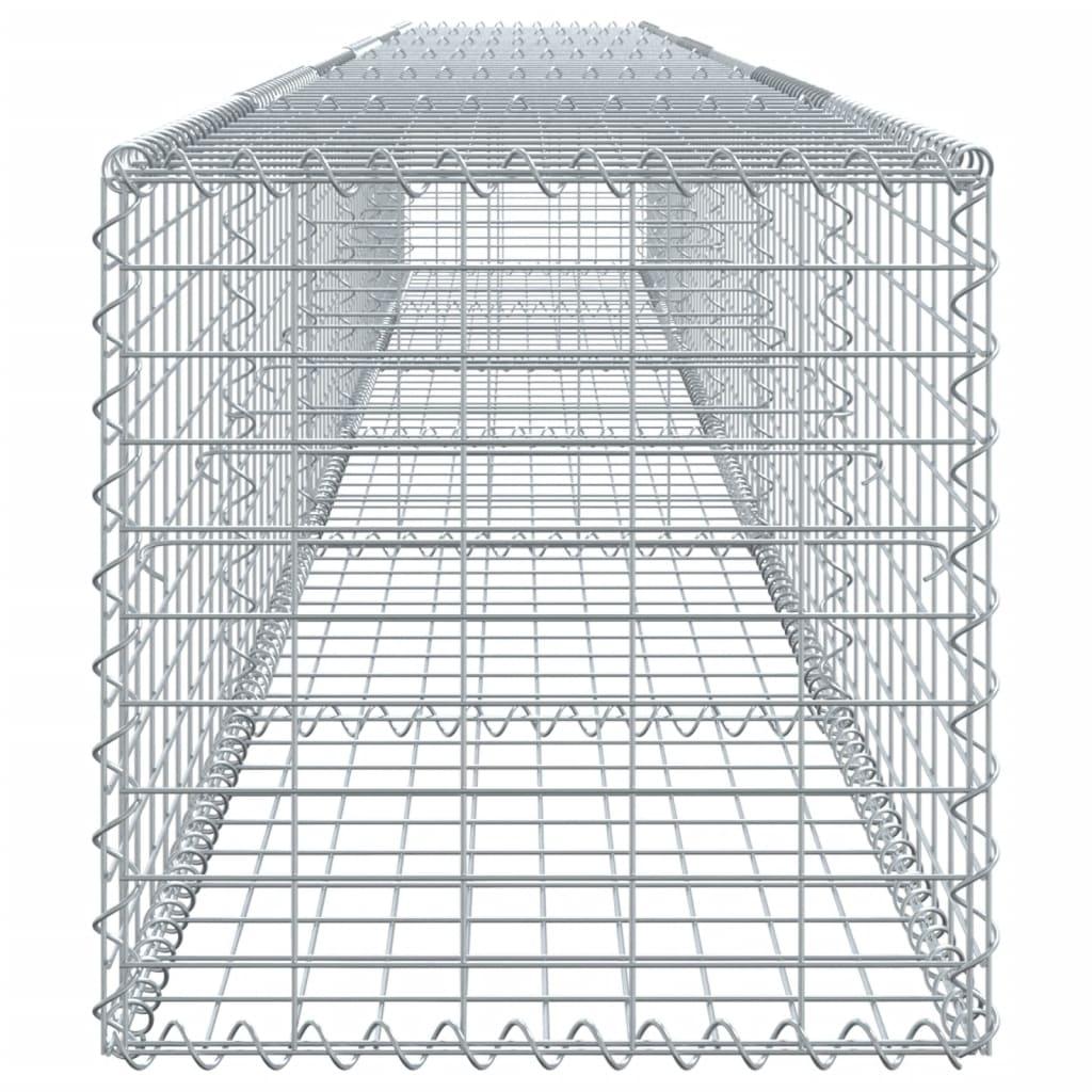 Gabion Basket with Cover 600x50x50 cm Galvanised Iron