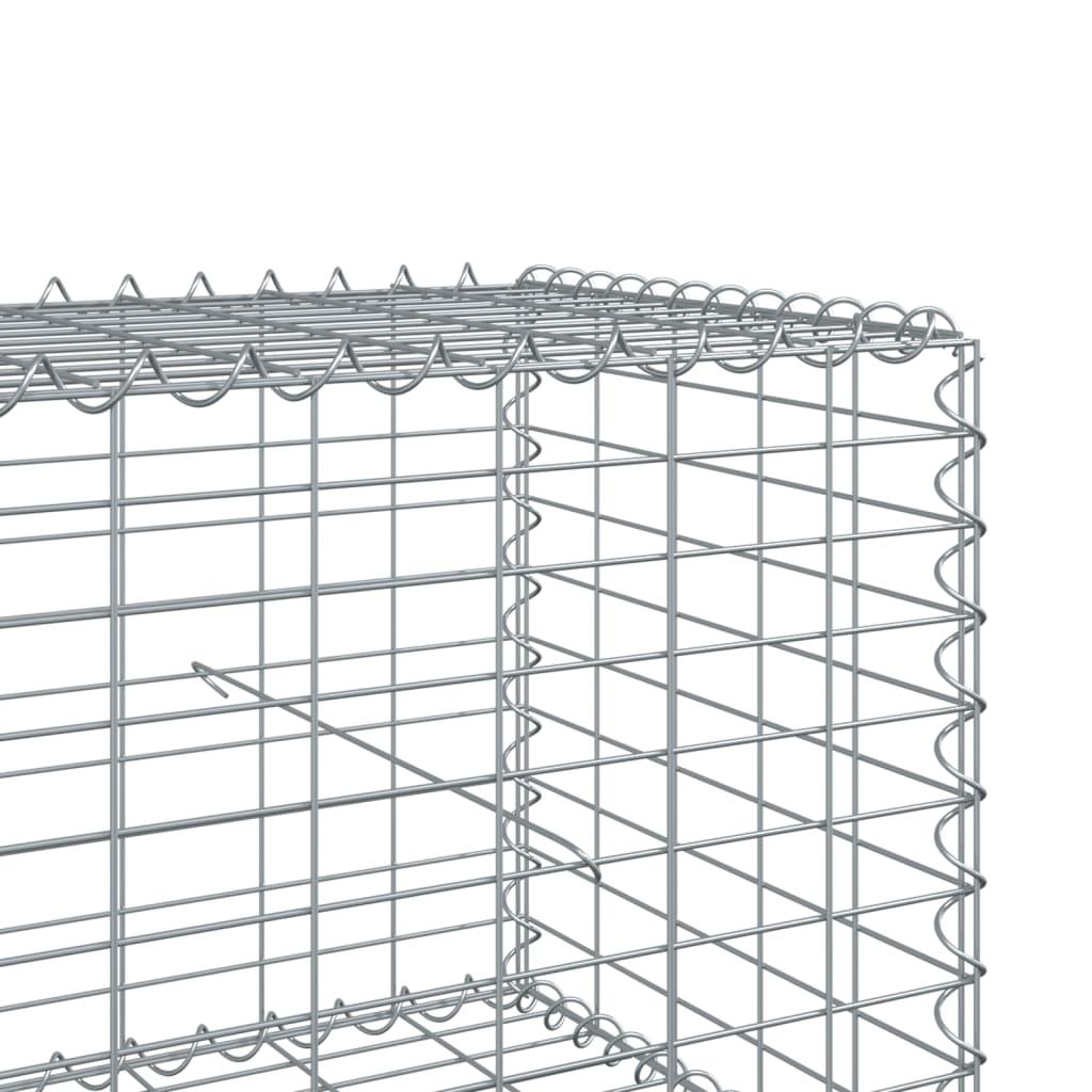 Gabion Basket with Cover 700x50x50 cm Galvanised Iron