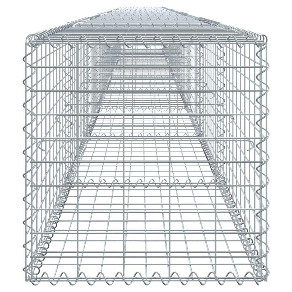 Gabion Basket with Cover 900x50x50 cm Galvanised Iron