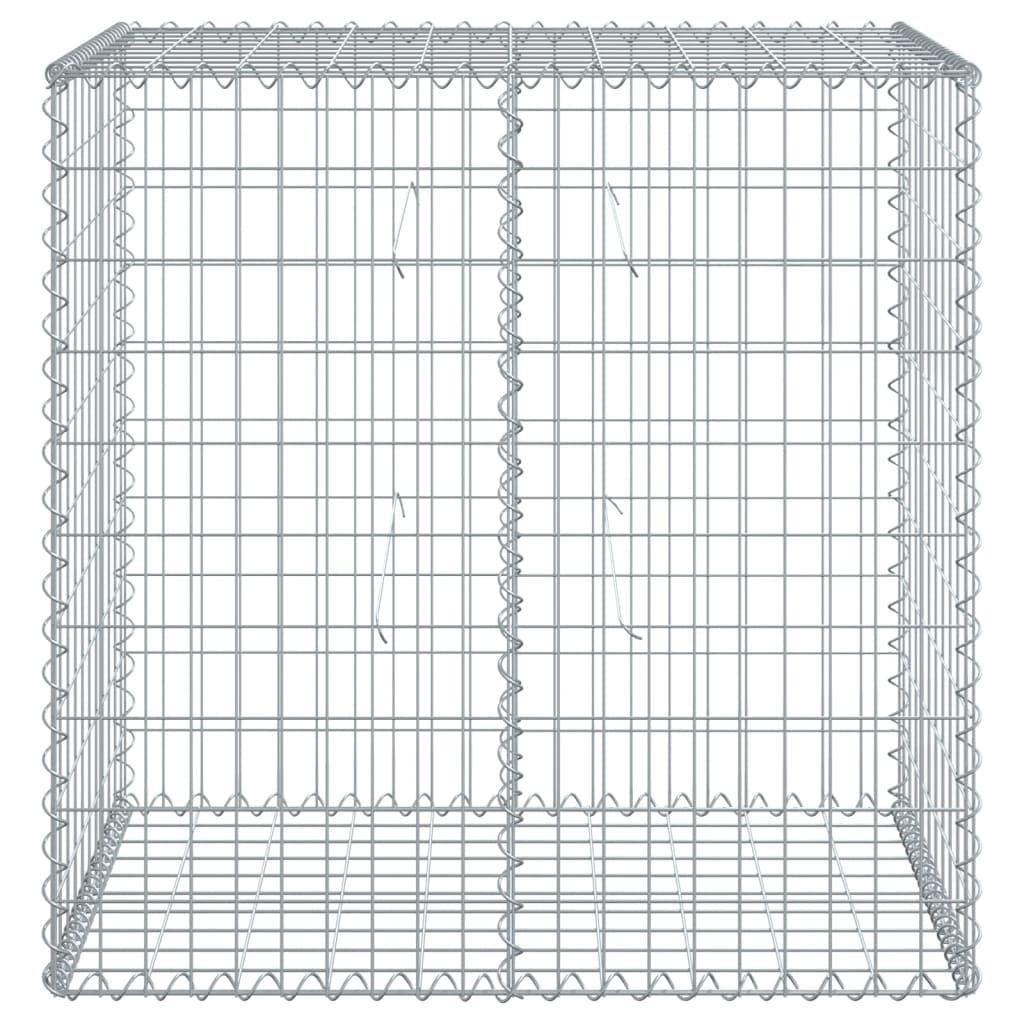 Gabion Basket with Cover 100x50x100 cm Galvanised Iron