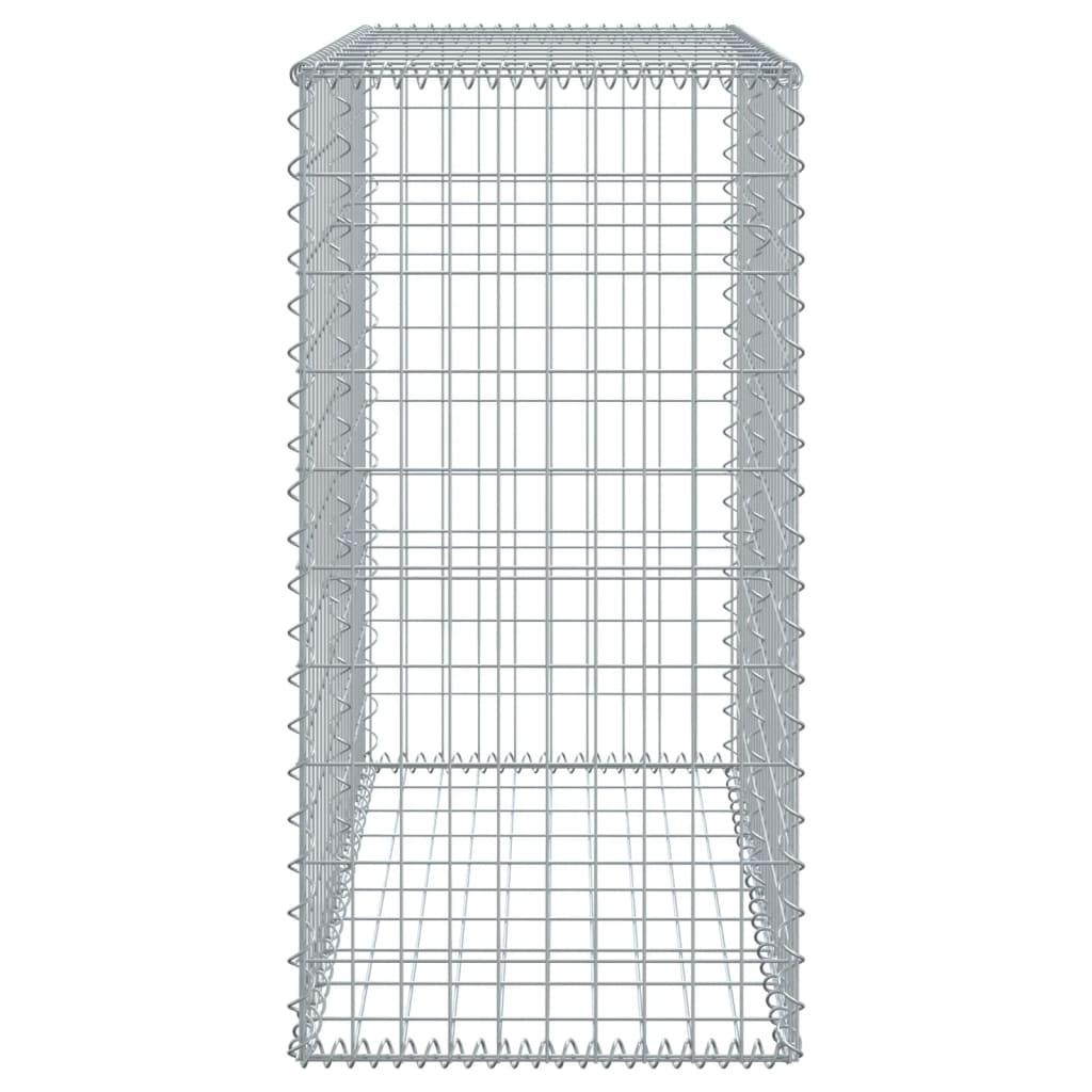 Gabion Basket with Cover 100x50x100 cm Galvanised Iron