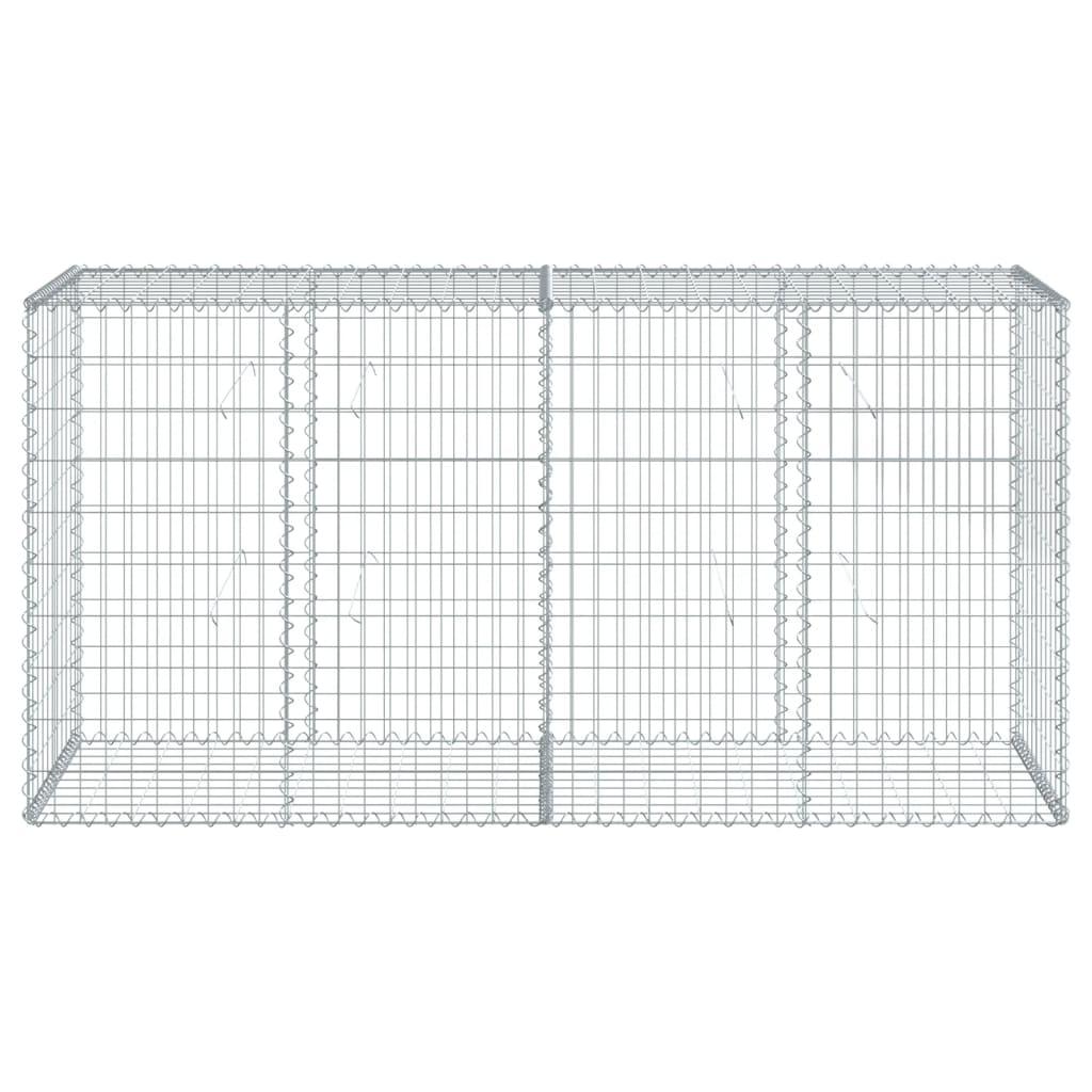 Gabion Basket with Cover 200x50x100 cm Galvanised Iron