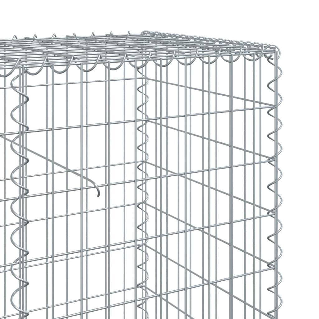 Gabion Basket with Cover 300x50x100 cm Galvanised Iron