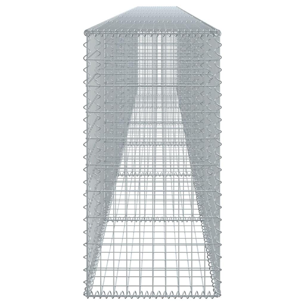 Gabion Basket with Cover 700x50x100 cm Galvanised Iron