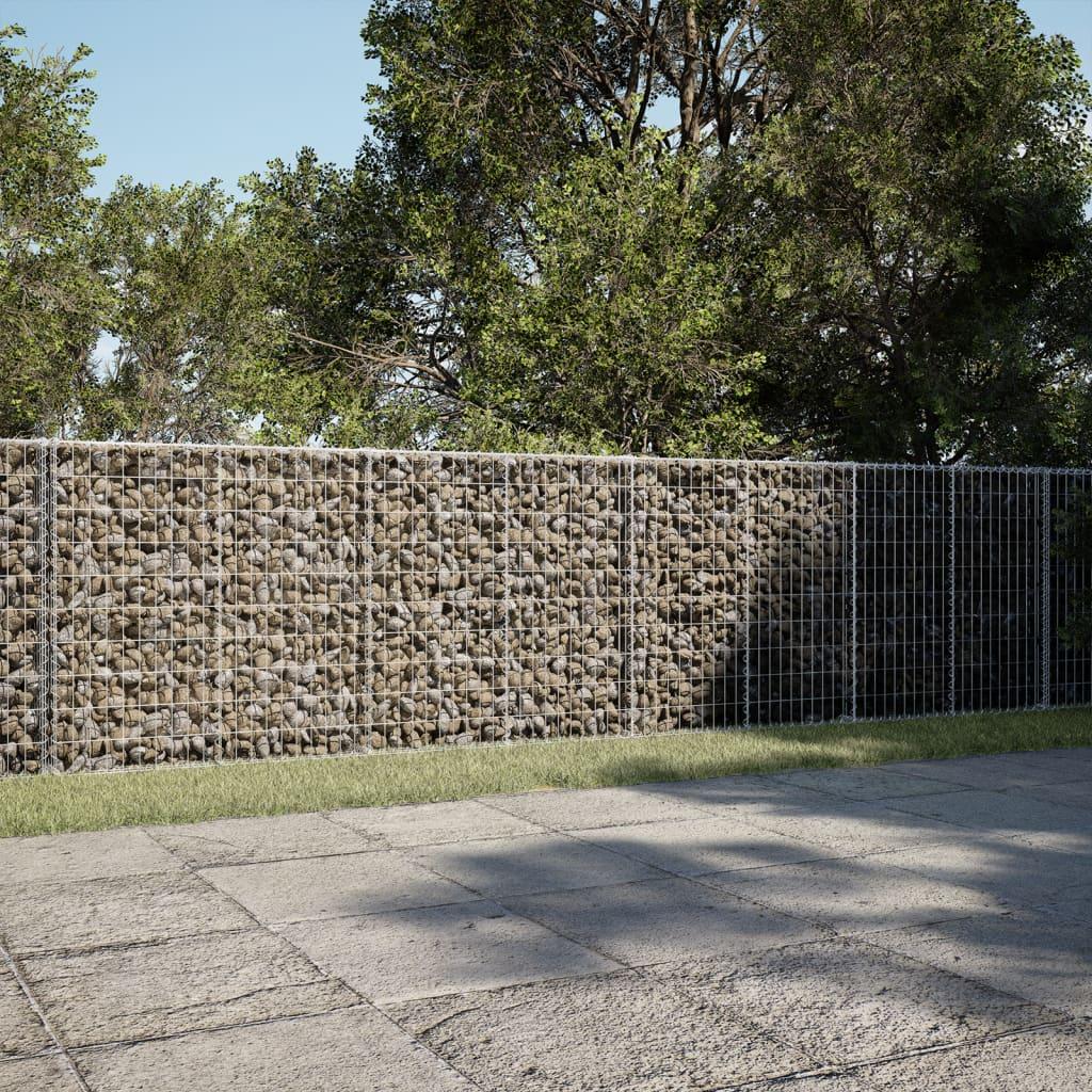 Gabion Basket with Cover 700x50x100 cm Galvanised Iron