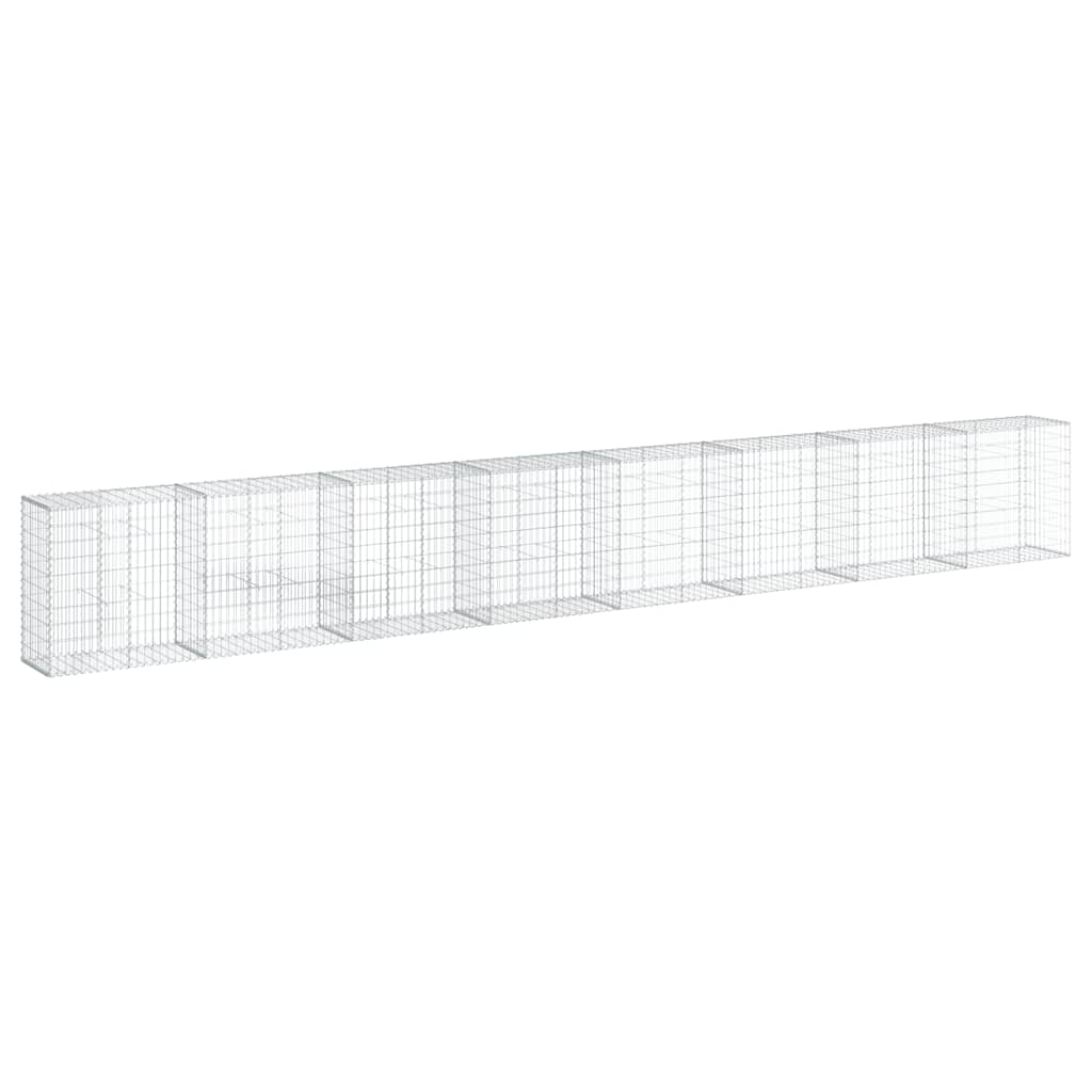 Gabion Basket with Cover 800x50x100 cm Galvanised Iron