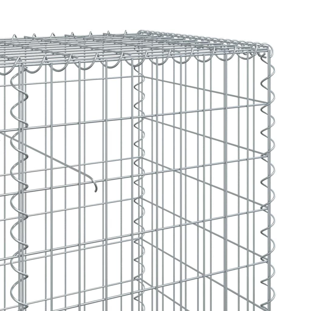 Gabion Basket with Cover 1200x50x100 cm Galvanised Iron