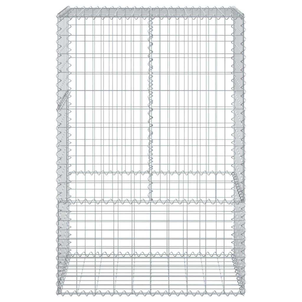 Gabion Basket with Cover 100x50x150 cm Galvanised Iron