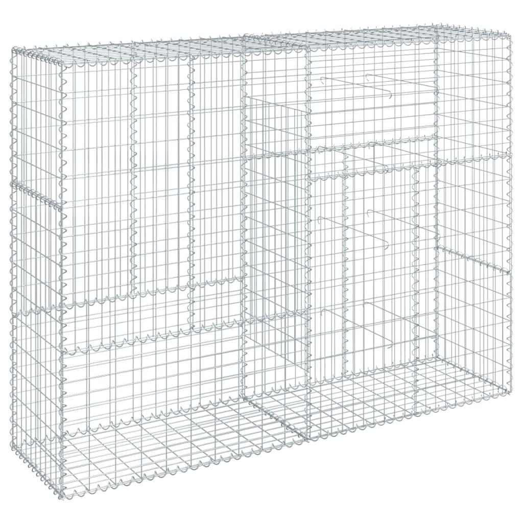 Gabion Basket with Cover 200x50x150 cm Galvanised Iron