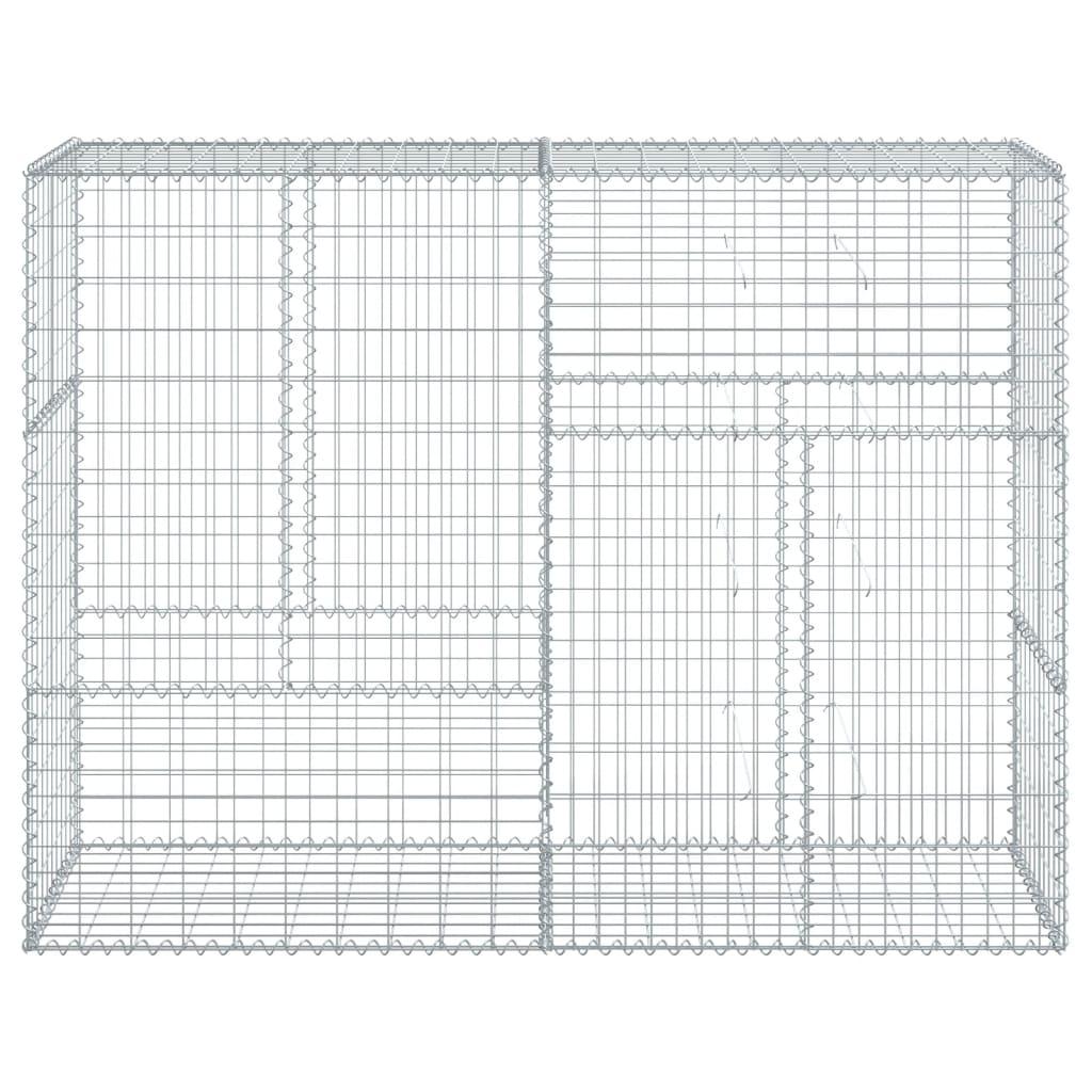 Gabion Basket with Cover 200x50x150 cm Galvanised Iron