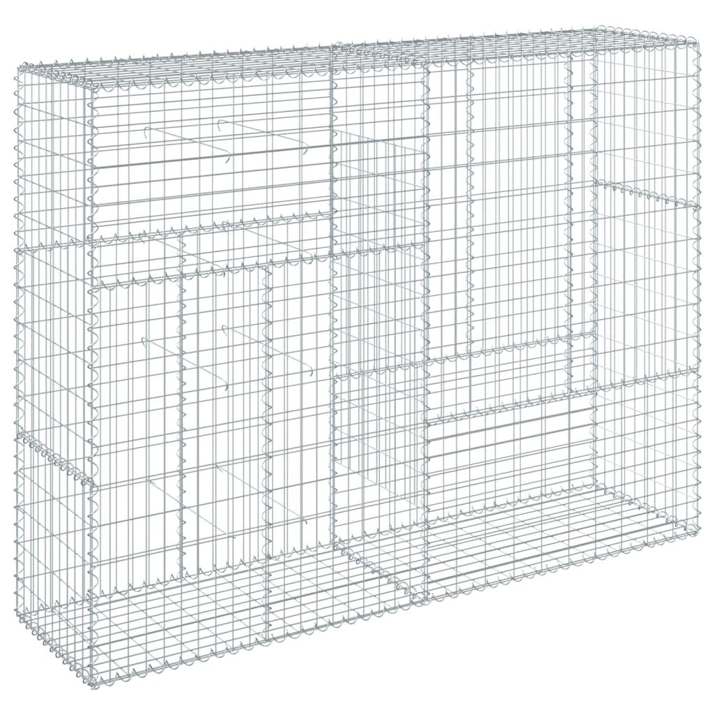 Gabion Basket with Cover 200x50x150 cm Galvanised Iron