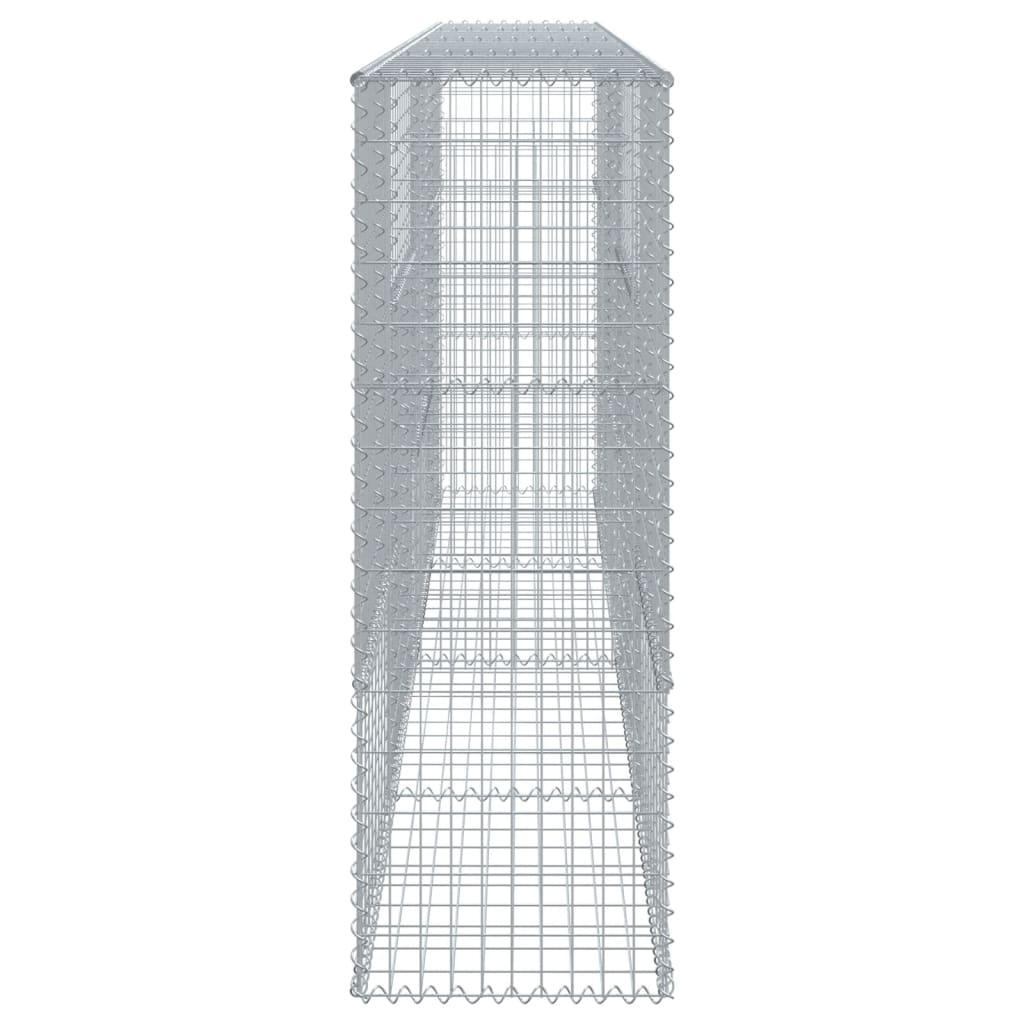 Gabion Basket with Cover 400x50x150 cm Galvanised Iron