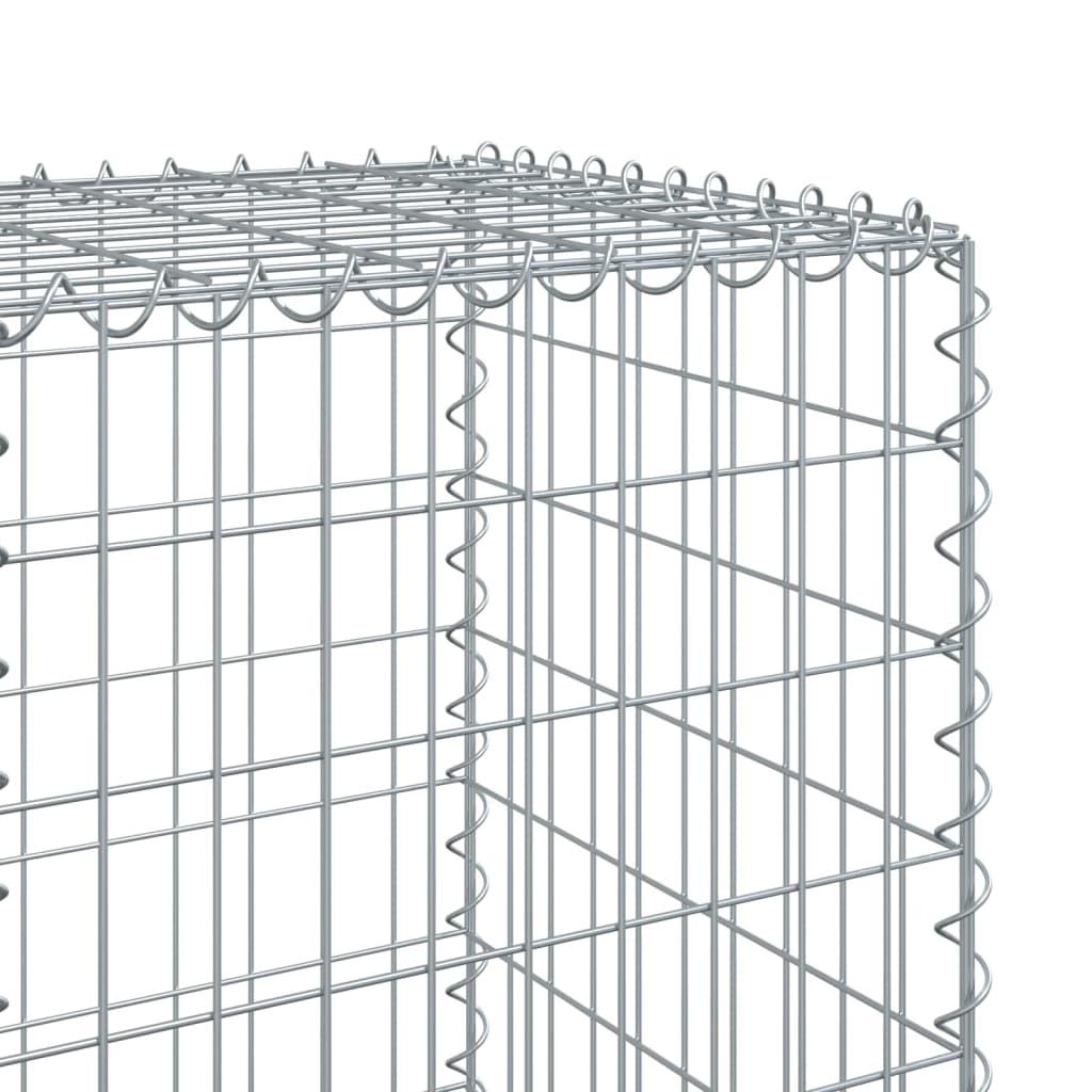 Gabion Basket with Cover 900x50x150 cm Galvanised Iron