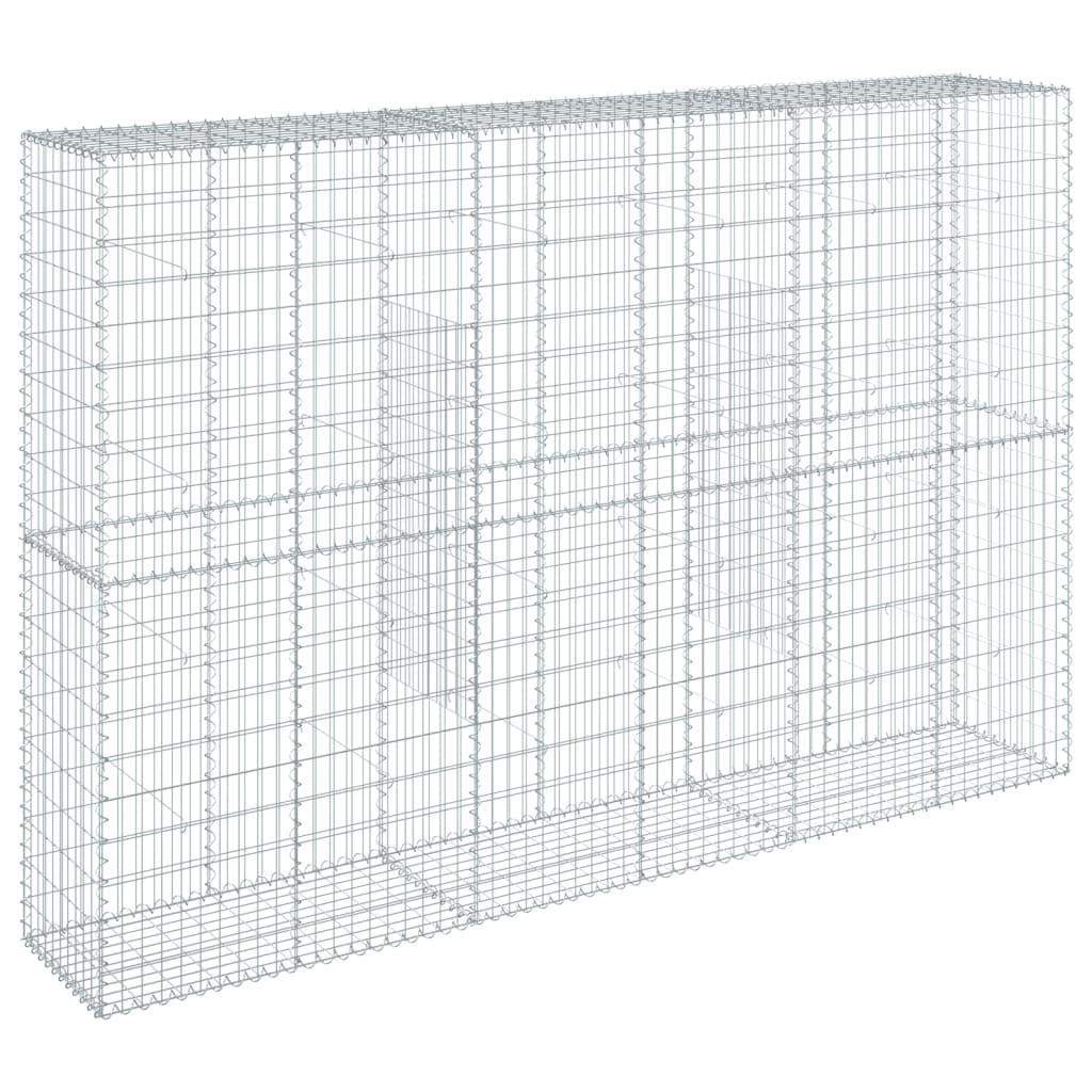 Gabion Basket with Cover 300x50x200 cm Galvanised Iron