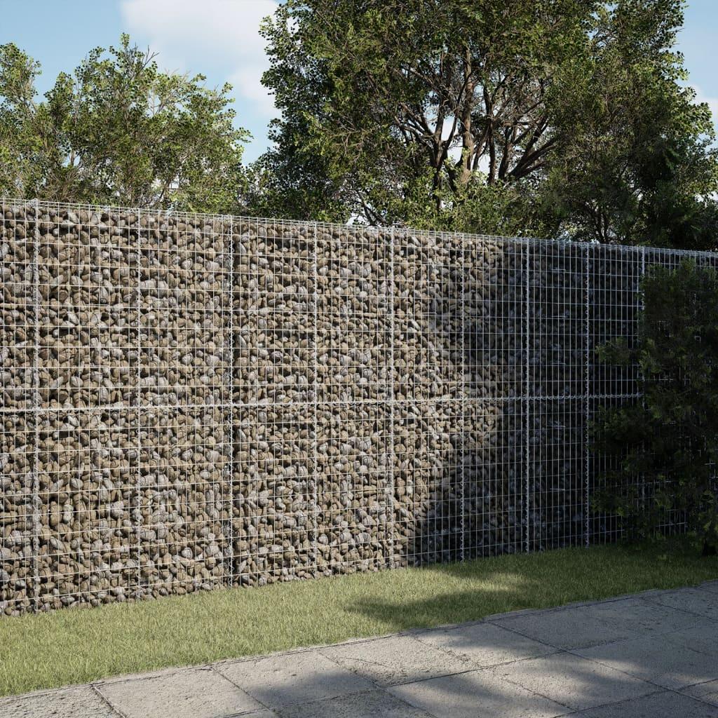 Gabion Basket with Cover 300x50x200 cm Galvanised Iron