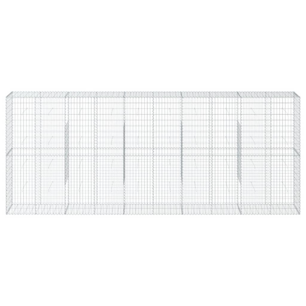 Gabion Basket with Cover 500x50x200 cm Galvanised Iron