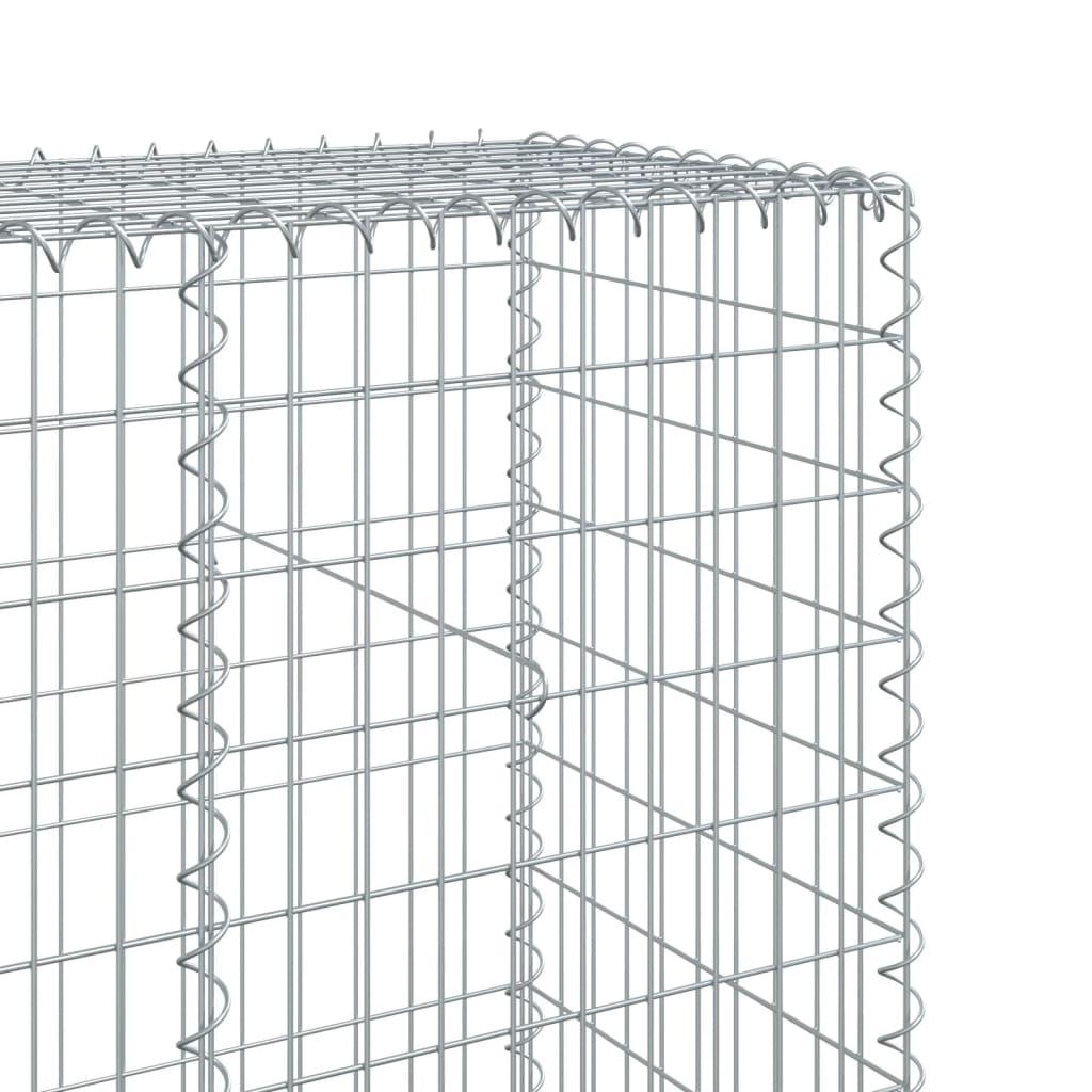 Gabion Basket with Cover 500x50x200 cm Galvanised Iron