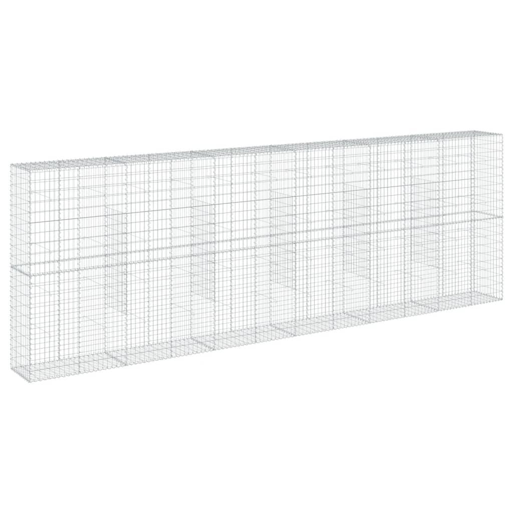 Gabion Basket with Cover 600x50x200 cm Galvanised Iron