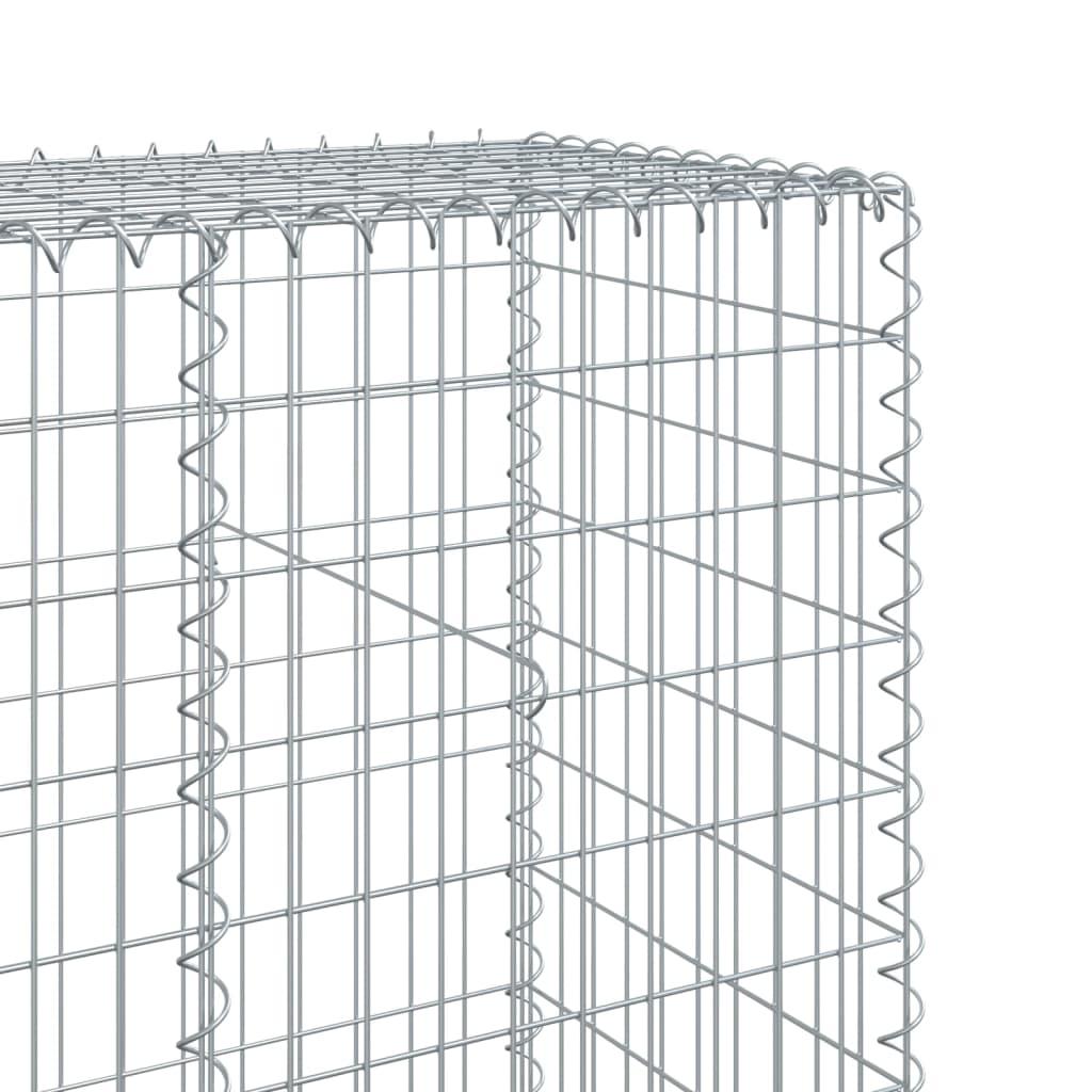 Gabion Basket with Cover 600x50x200 cm Galvanised Iron