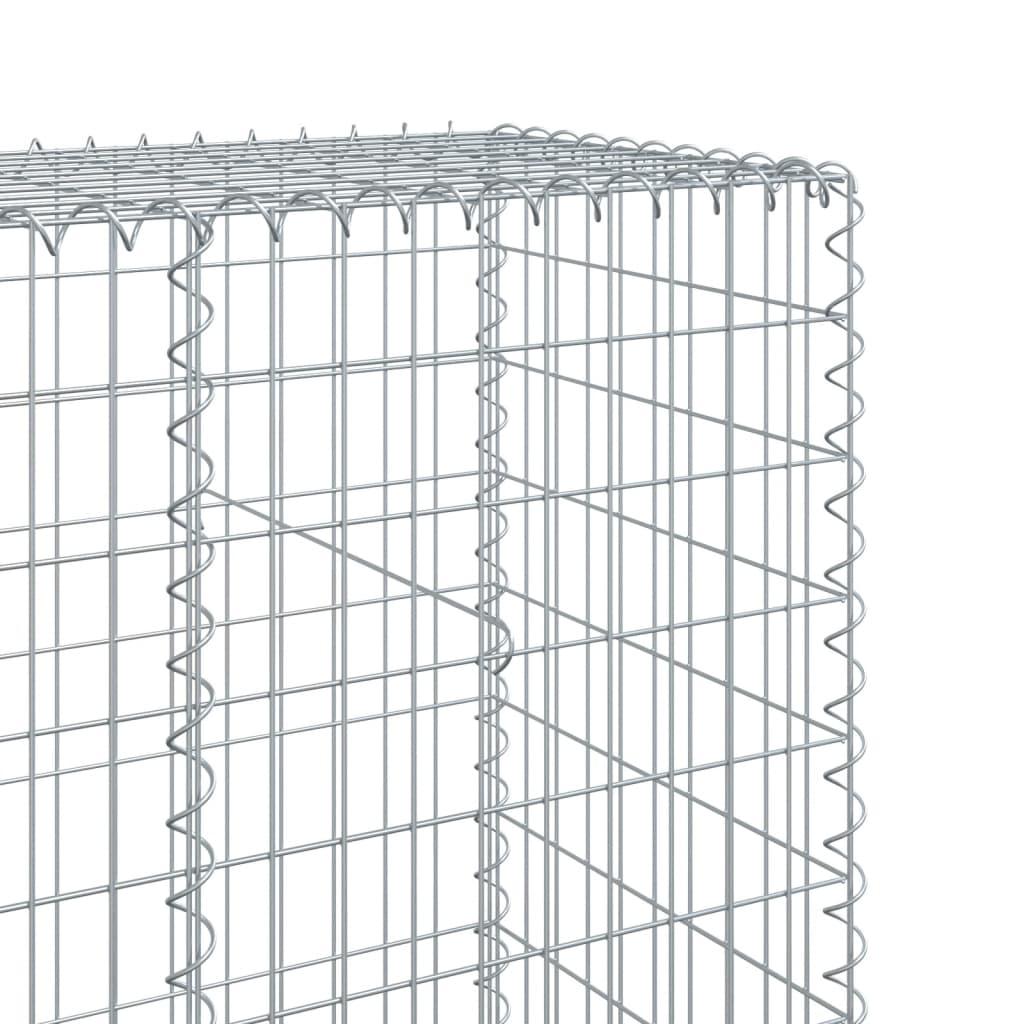 Gabion Basket with Cover 1100x50x200 cm Galvanised Iron