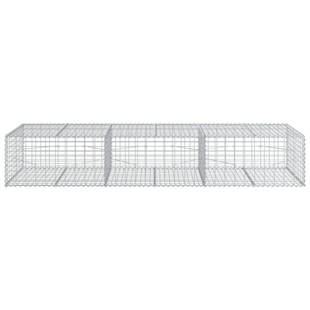 Gabion Basket with Cover 300x100x50 cm Galvanised Iron