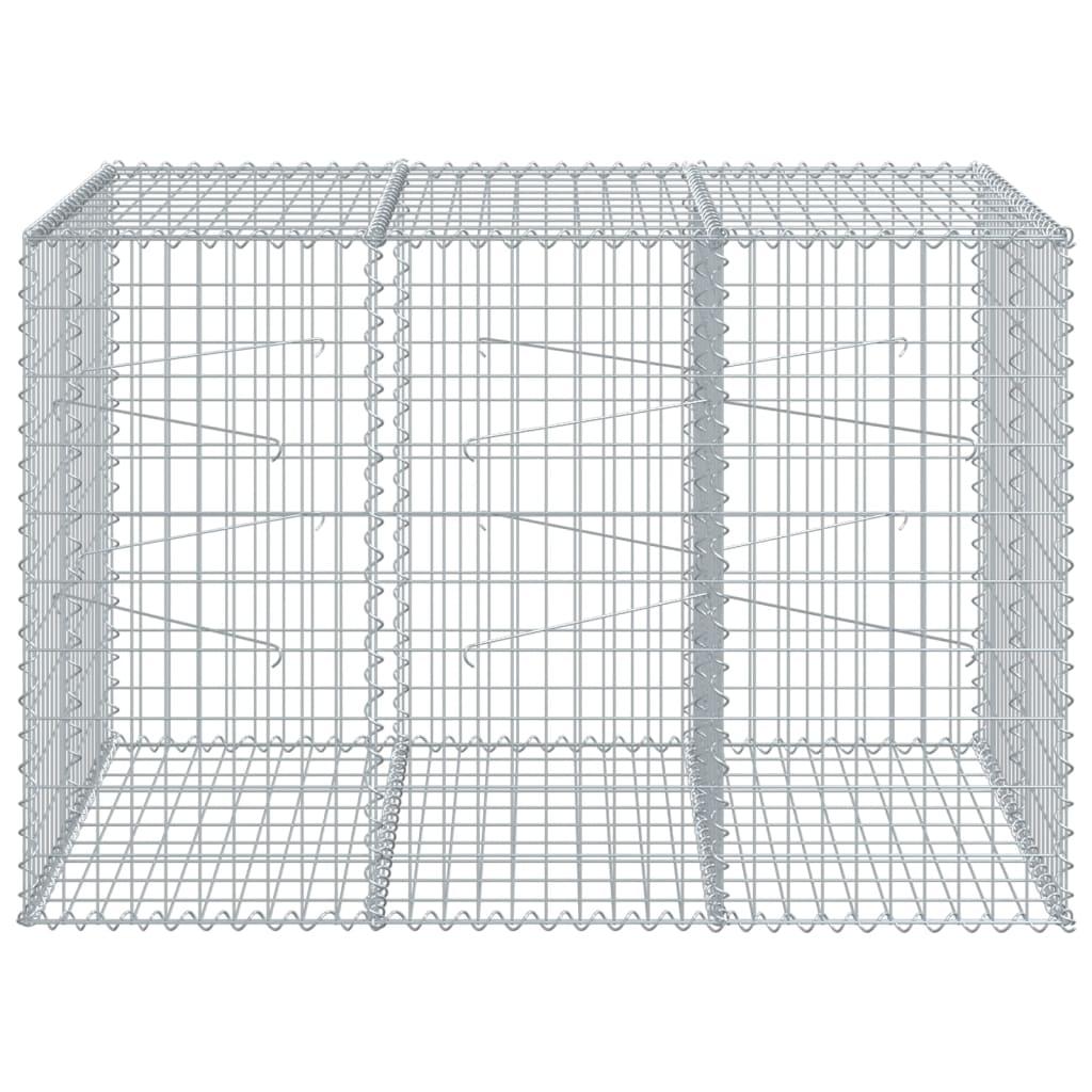 Gabion Basket with Cover 150x100x100 cm Galvanised Iron