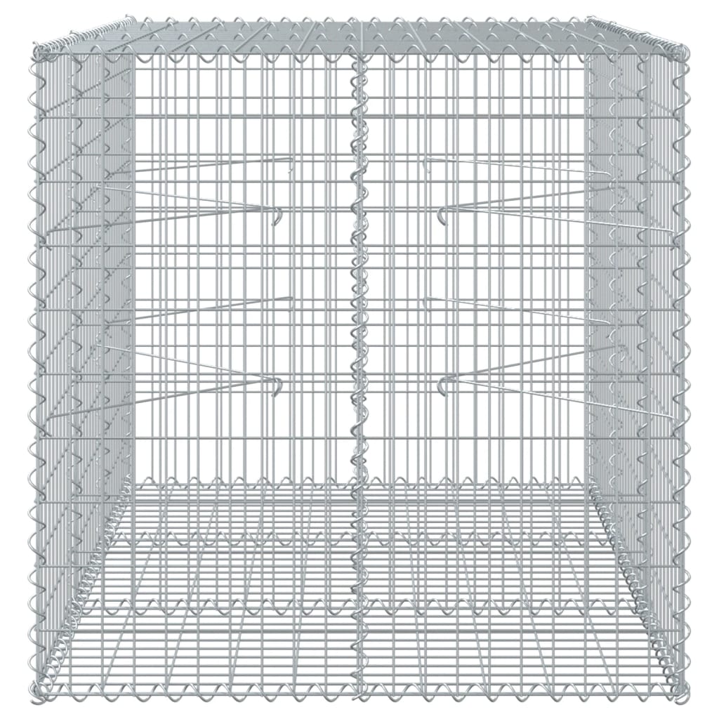 Gabion Basket with Cover 150x100x100 cm Galvanised Iron