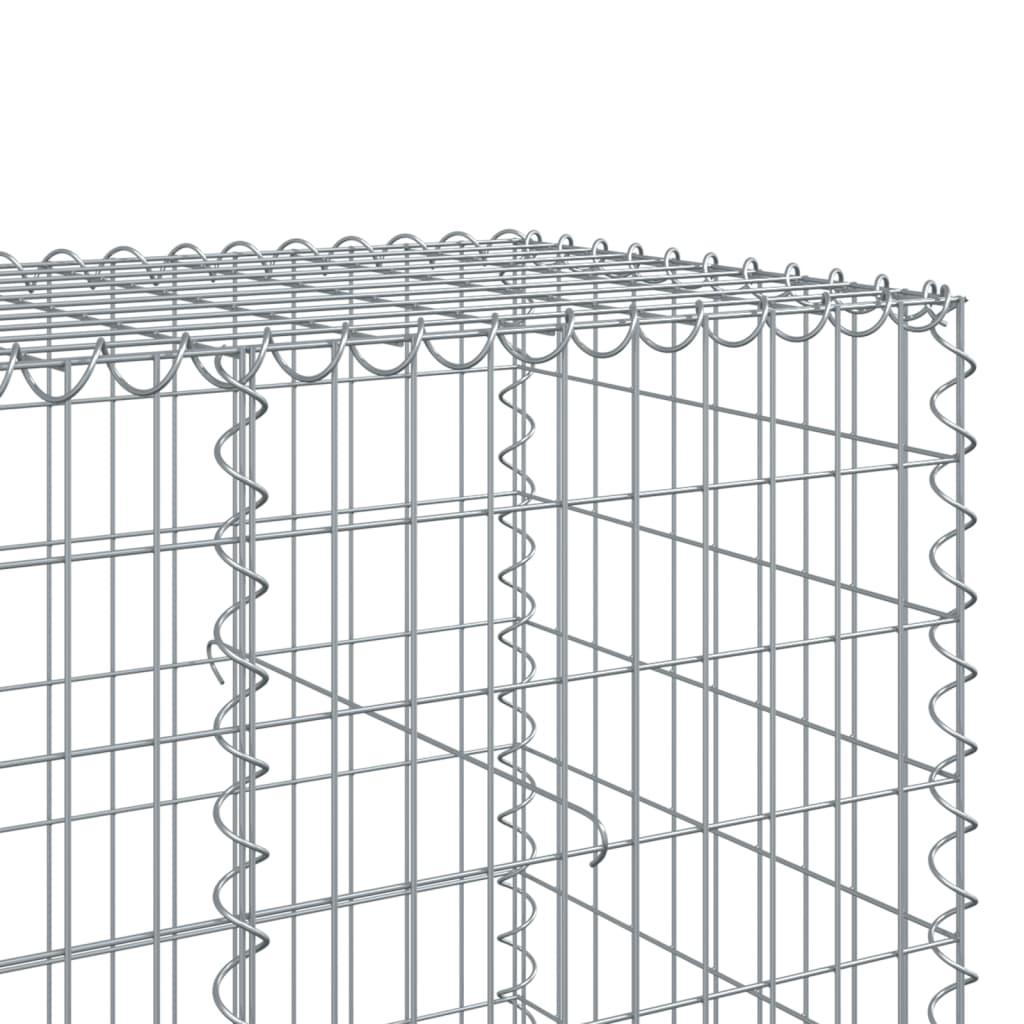 Gabion Basket with Cover 150x100x100 cm Galvanised Iron