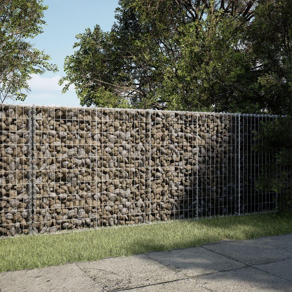 Gabion Basket with Cover 250x100x100 cm Galvanised Iron