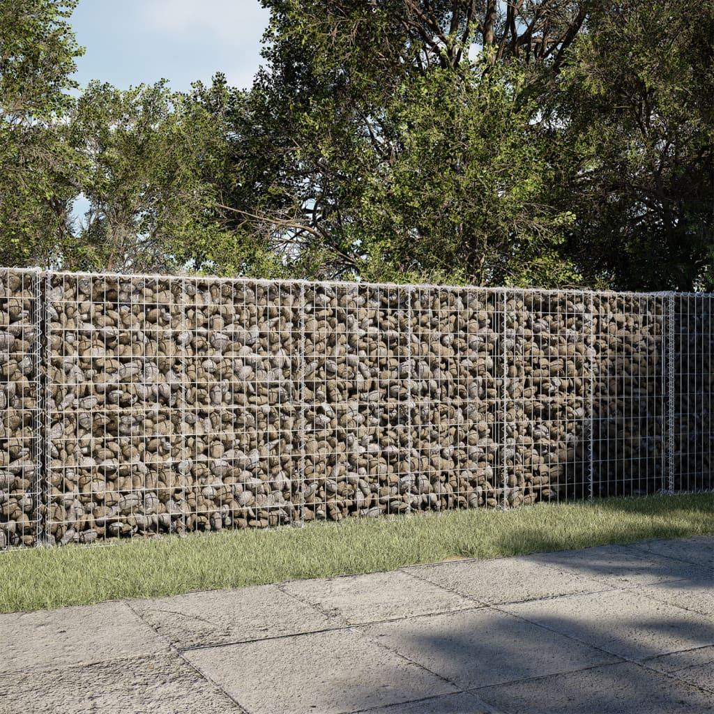 Gabion Basket with Cover 300x100x100 cm Galvanised Iron